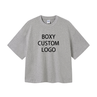 T-shirts Oversize de Haute Qualité 100% Coton Épais, T-shirts Vides Streetwear, T-shirts Boxy Cropped Personnalisables avec Logo pour Hommes