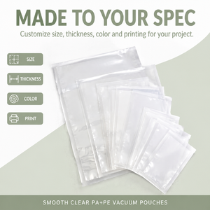 Sacs sous vide transparents et lisses 160 microns en film brillant PA PE Nylon pour l'affichage et la vente au détail de viandes et de fruits de mer - Product Image 4