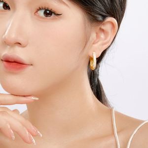 Dylam 18K Gold <b>Hoop</b> Stud Earrings Women Girls Diamond 925 Sterling <b>Silver</b> Big 5A CZ Cubic Zirconia Large <b>Hoop</b> Earrings - Product Image 2