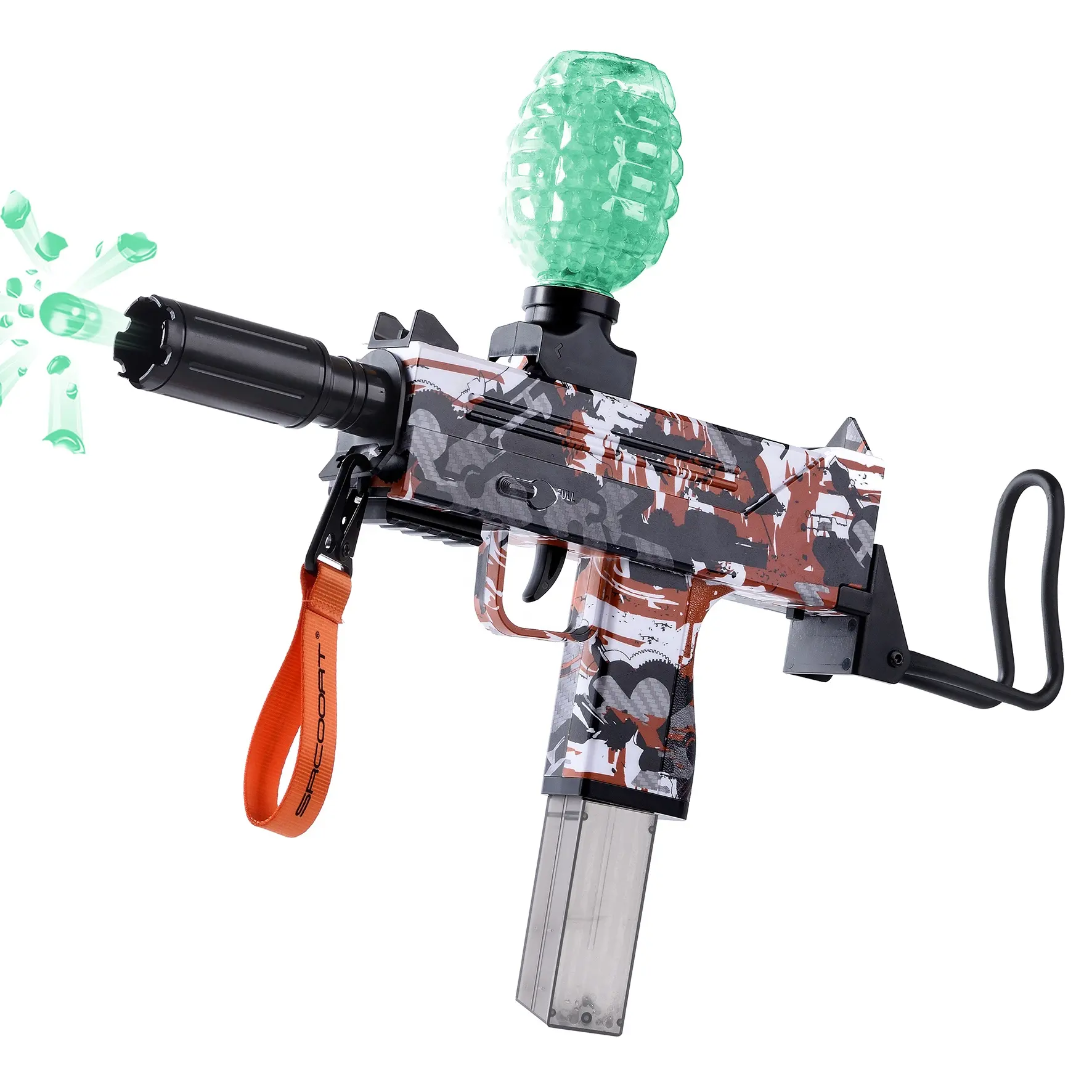 Srcooat 전기 젤 볼 블래스터 장난감 Uzi M11A1 야외 활동 슈팅 게임 장난감 선물