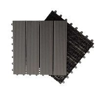 Carreaux en bois composite pour jardin extérieur WPC 30x30cm Carreaux de revêtement de sol pour pavés de patio Carreaux à emboîtement pour terrasse arrière-cour