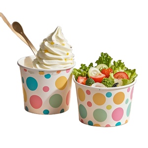 High Quality Ice Cream <b>Cups</b> Wholesale Customized Paper <b>Cup</b> Frozen Ice Cream <b>Cup</b> Food & Beverage Packaging Ice Cream Packaging - Product Image 1