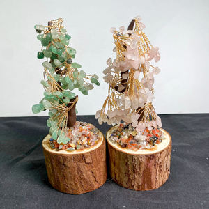 Arbre à argent en cristal naturel en gros, arbre à souhaits sculpté en chakra, arbre en cristal d'améthyste, de citrine et de quartz, pierres Feng Shui pour la guérison - Product Image 6