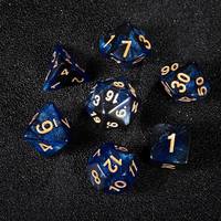 Ensemble de 7 dés polyédriques en acrylique, numéros gravés sur mesure D4 D6 D8 D10 D12 D20, dés RPG faits à la main