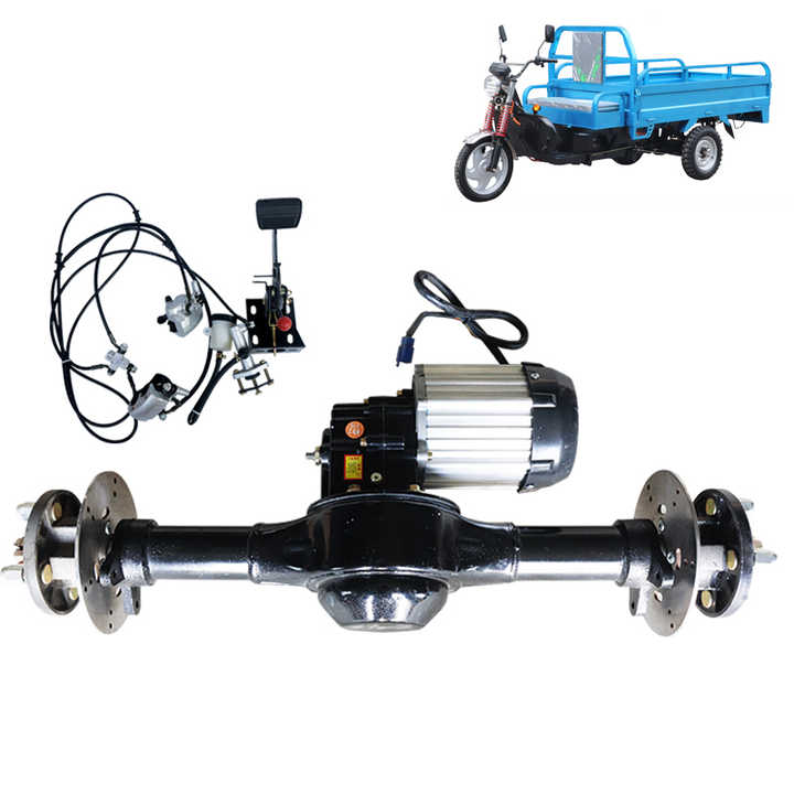 1300W DC Motor Electric Rickshaw Rear Axle Assembly & Hydraulic Brake OEM