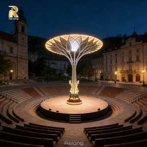 פיסול עץ גדול מנירוסטה בהתאמה אישית של RELONG לקישוט רחובות עיריות חיצוניות - Product Image 4