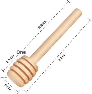 25 pièces de bâtonnets à miel en bois naturel de qualité supérieure, 3 pouces, design mini nid d'abeille, pour déposer le miel dans les pots, idéal pour les mariages et les fêtes - Product Image 4