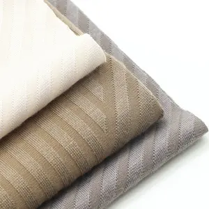 Fabrik direkt Verkauf weichen flachen Rücken Rippens toff Polyester Mikro faser Pullover Strick Rippens toff