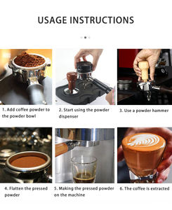 51mm 54 58 E61 중공 조각 디자인 OEM 나무 손잡이 스테인레스 스틸 바닥 에스프레소 커피 Portafilter - Product Image 3