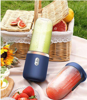 Vaso Mezclador Portátil Recargable de Alta Calidad, Exprimidor Compacto, Producto Digital Inteligente para el Hogar con Vaso de Vidrio Transparente
