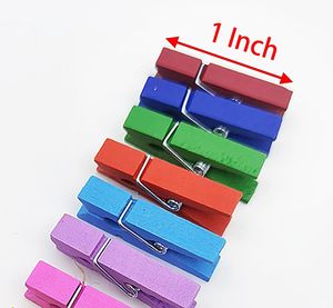 Colorful Eco-Friendly Durable Birch Wood Square Peg Photo <b>Clip</b> with Detachable Design for Clothing Storage Living Room Kitchen - Product Image 2