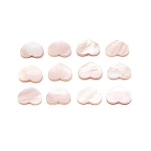 Tự nhiên màu hồng vỏ lau đá đĩa hình trái tim phẳng mẹ của Ngọc Trai Đá Quý cho Mặt dây chuyền, Vòng Cổ Inlay Loose đá quý - Product Image 4