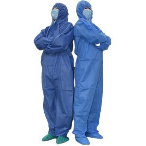 Wegwerp Waterdichte Anti Statische Capuchon Industriële Veiligheidskleding Niet Geweven/Pp + Pe/Sms Coverall Solation Jurken - Product Image 2