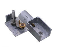 Motor DC Mikro Worm Gear dengan Torsi Tinggi 50Nm, Magnet Permanen, Rangka Aluminium 46x32mm, Gearbox Worm, 6v 12v 24v untuk Sepeda Listrik