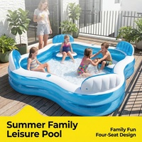 Parc aquatique gonflable géant pour enfants, durable et pliable, parfait pour les piscines gonflables familiales, utilisation en extérieur et dans la cour.