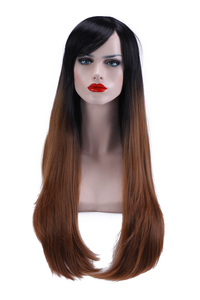 30in Long <strong>Lolita</strong> Silk Top Synthetic <strong>Wig</strong> Dark Brown Premium Fiber for Ombre Pink Black Grey <strong>Wigs</strong> for Women Premium Guangzhou - Product Image 3