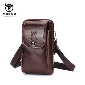 Moda kanca çanta kemeri çanta deri erkek rahat küçük bel çantası 6.4 inç cep telefonu için uygun - Product Image 1