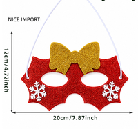 Masques de fête de Noël style Père Noël, masques visage sapin et renne, masques demi-visage amusants pour les fêtes de fin d'année