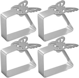 Nappe en acier inoxydable Table d'extérieur Clips de couverture de camping Clips de table de pique-nique robustes Clips de nappe épais - Product Image 1