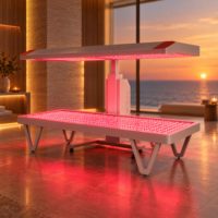 Magique Power - Cabine de sauna infrarouge à lumière rouge multi-longueurs d'onde, lit de thérapie LED pour le corps entier, lit de thérapie à la lumière rouge pour salon et spa