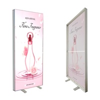Boîte à lumière en tissu rétroéclairée portable personnalisée double face pour la publicité, les expositions, les salons professionnels, les stands d'exposition