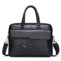 Nouvelle Sacoche Homme en PU pour Ordinateur Portable, Style Commerce Extérieur, Porté Épaule, Durable, Idéale pour Affaires et Voyages