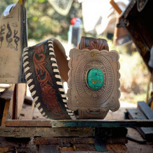 Cinturón Automático de Estilo Vintage con Logotipo Personalizado OEM para Hombre, con Hebilla Occidental Grabada en Cobre, Nuevo Diseño de Fábrica - Product Image 3