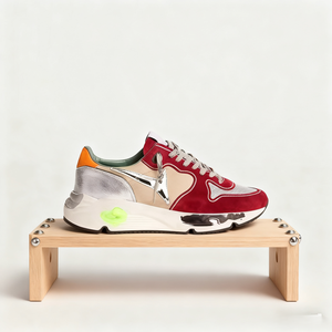Baskets de créateur Superstar, chaussures de course classiques blanches vintage à paillettes, à lacets, avec empeigne en maille, unisexe, pour l'hiver, tendance mode pour la marche - Product Image 6