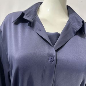 ชุดลำลองสไตล์ตะวันออกกลาง ผ้าซาตินประดับดอกไม้ เสื้อผูกโบว์ กระโปรงทรงเอ ชุดเซ็ต 2 ชิ้น แฟชั่นสำหรับผู้หญิง - Product Image 5