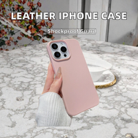 Coque arrière de protection en cuir à motifs pour iPhone 16 15 14 Plus Pro Max