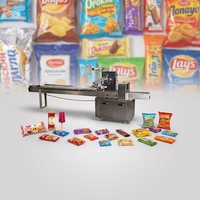 Machine d'emballage horizontale rotative automatique à grande vitesse pour biscuits, craquelins, barres chocolatées, bonbons, fromages, pains et autres produits alimentaires