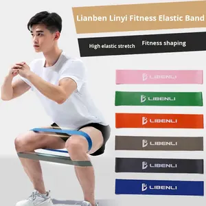 Vente directe d'usine Bande de résistance en latex naturel avec logo Libenli 22032101 Entraînement à domicile pour les hanches Yoga - Product Image 1
