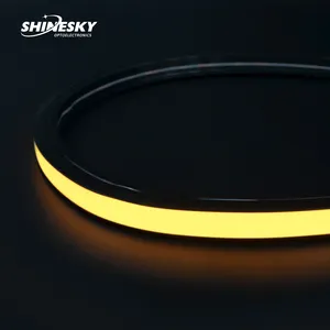 Shinesky IP67 impermeable 24V negro curva superior 1615 tira de LED de neón direccionable flexible al aire libre CCT RGB rgbw tira de luz de neón led