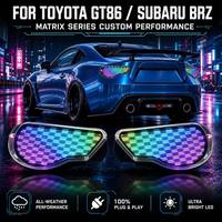 Feu arrière LED RVB à matrice dynamique contrôlé par application, étanche IP67, boîtier ABS, directement pour Toyota GT86 2012-2023, feu arrière personnalisé