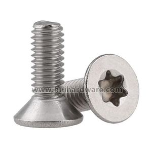Tornillos de máquina con cabeza avellanada plana hexalobular Torx Plum de seis lóbulos GB2673, tornillos antirrobo - Product Image 1