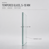 Panneaux en verre trempé transparent sur mesure 5-19 mm pour portes, fenêtres et cloisons de bureau