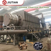 Machine de carbonisation continue en acier inoxydable à haute efficacité pour la production de charbon de bois à partir de biomasse, sciure de bois et coques de riz