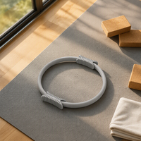 Anneau de Pilates portable en fibre de verre, multicolore, avec double poignée, accessoires de yoga, vente en gros d'usine