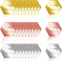 Günstiger Preis Cupcake Topper Spiegel Acryl Sechseck Kuchen Dekoration für Geburtstags feier