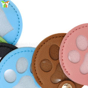 Portachiavi in pelle con stampa zampa di pelle per animali domestici con portachiavi carino portachiavi con ciondolo commemorativo per amanti di cani e gatti - Product Image 3