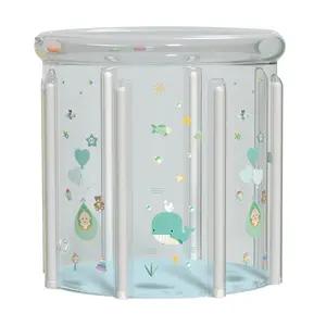 Children's Clear Baby Pool Inflatable Home Baby Bath Tub Folding Bath Tub Children's Bath Tub