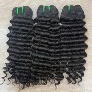 批发100% 生人发纬纱越南处女人发卷曲超双拉束天然头发延伸 - Product Image 5