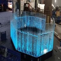 Mur acrylique de bulle d'eau fixé au mur de plancher avec la lumière colorée de LED pour l'aquarium de décoration de mur
