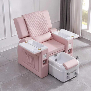 Chaise de manucure inclinable rose à LED, de luxe, avec massage, pour salon de beauté et spa des pieds - Offre spéciale - Product Image 3