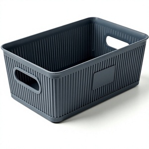 Cestas de Almacenamiento de Plástico con Asas, Organizador Rectangular Multiusos - Product Image 2