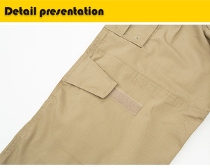 Pantalones Cargo Tácticos para Hombre, Corte Recto, Cintura Media, Secado Rápido, Lona Anti-Pilling, Lavado a la Piedra, Cierre de Cremallera, Estilo Workwear, Múltiples Bolsillos - Product Image 2