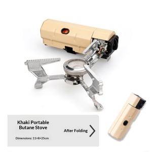 Réchaud à <span class=keywords><strong>gaz</strong></span> pliant en acier inoxydable, sans fumée, portable, pour camping, pique-nique, cuisine en plein air, vente en gros - Product Image 2