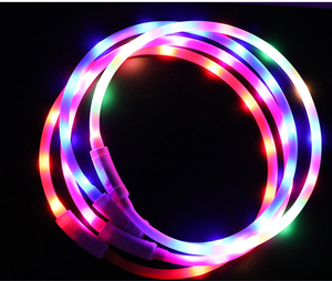 LED-Hunde halsband-USB wiederauf ladbar mit wasserdichtem, reflektieren dem, blinkendem Hunde halsband-Sicherheit für die Nacht W. - Product Image 3