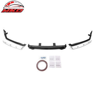 ลิ้นกันชนหน้าสำหรับ Honda Accord 2021-2022 รุ่น IKON สีดำเงา/เงิน วัสดุ PP สปอยเลอร์ 5 ชิ้น พร้อมดิฟฟิวเซอร์และแผ่นกันกระแทก - Product Image 4