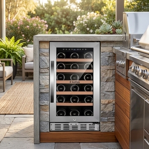 Réfrigérateur à vin intégré Beverage Coole OEM pour cuisine extérieure et terrasse, double zone NE-402-P - Product Image 1